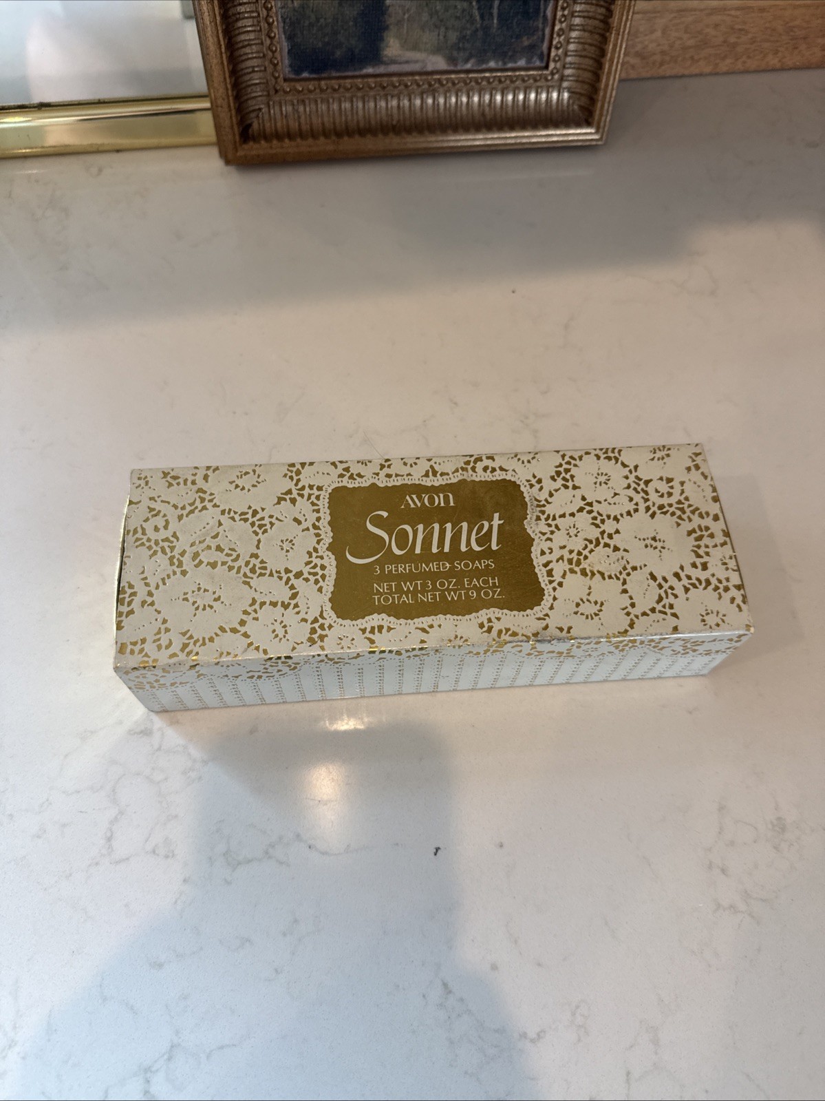 Vtg Avon Sonnet Perfumed Soaps 3 oz each, 9 oz total New In Box Artistic
