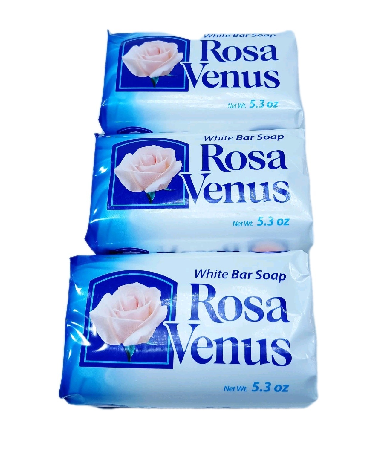 3 Rosa Venus White Bar Soap 5.3 oz – Classic Gentle Scented Bars Free Shipping