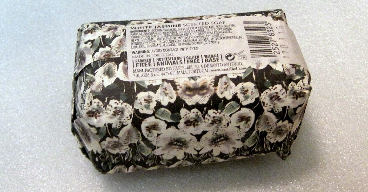 CASTELBEL WHITE JASMINE SCENTED SOAP BAR LARGE 8.8 OZ PAREBEN & GLUTEN FREE