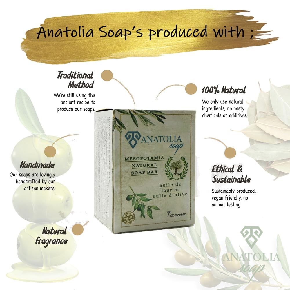 Organic Handmade Natural Castille Body For Men Women ( Laurel Oil And O…