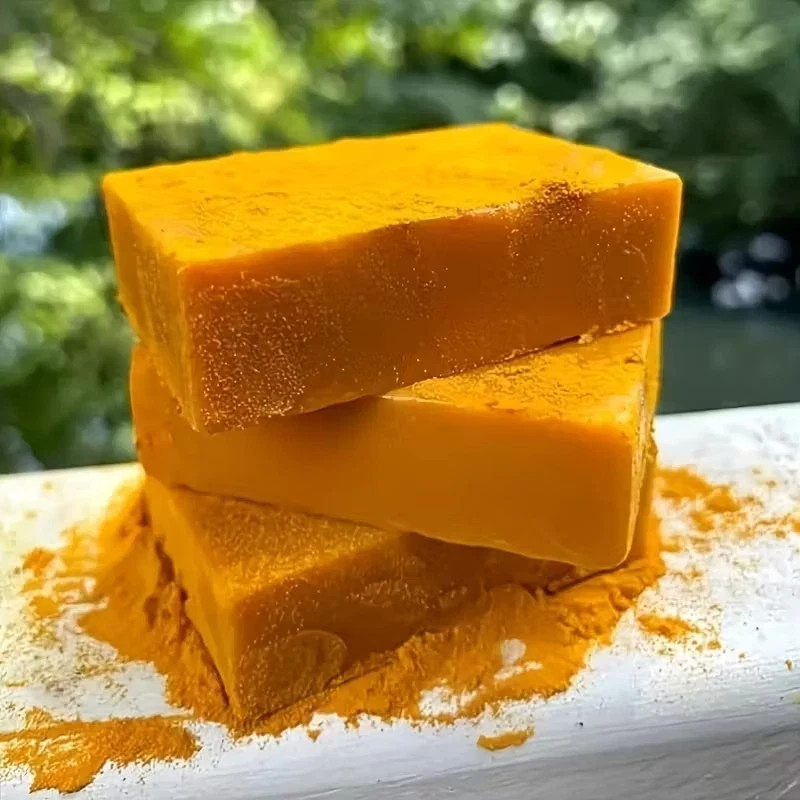 3-Pack Turmeric Glow Soap Bar – Lemon & Kojic Acid, Removing Dark Spots,for acne