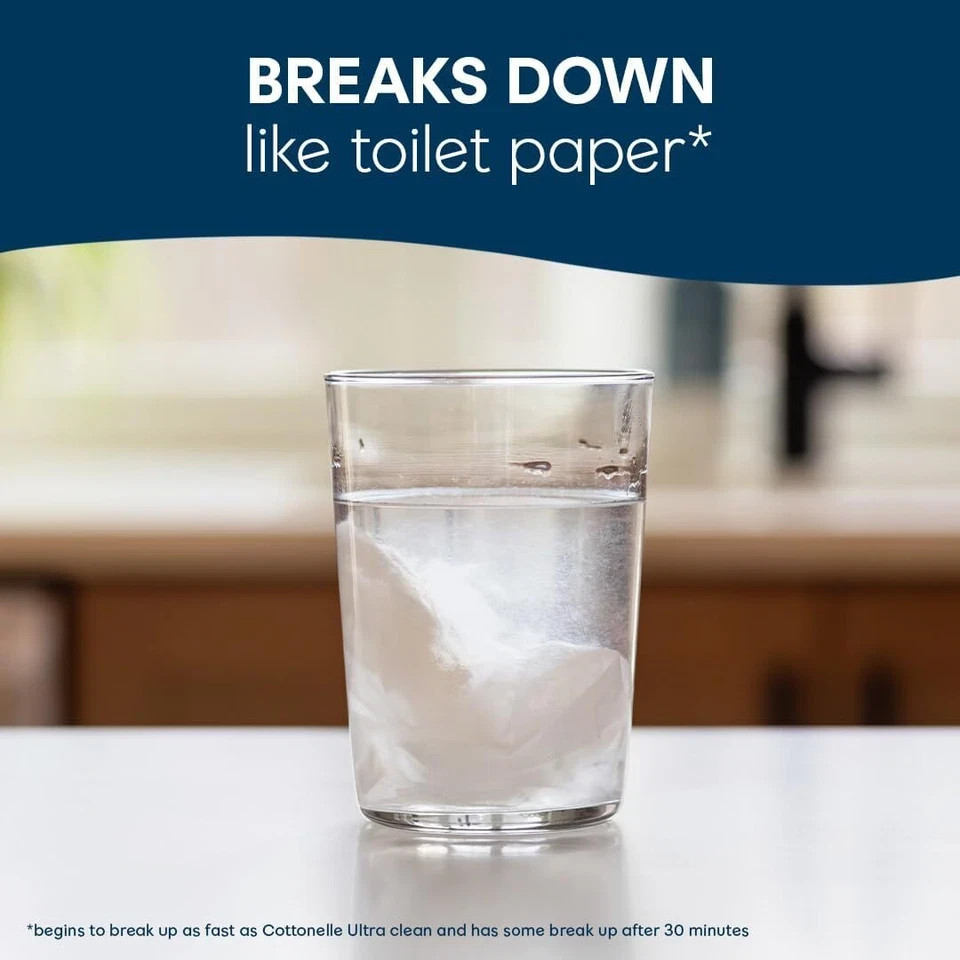 Cottonelle GentlePlus Flushable Wet Wipes with Aloe & Vitamin E, 8 Flip-Top Pack
