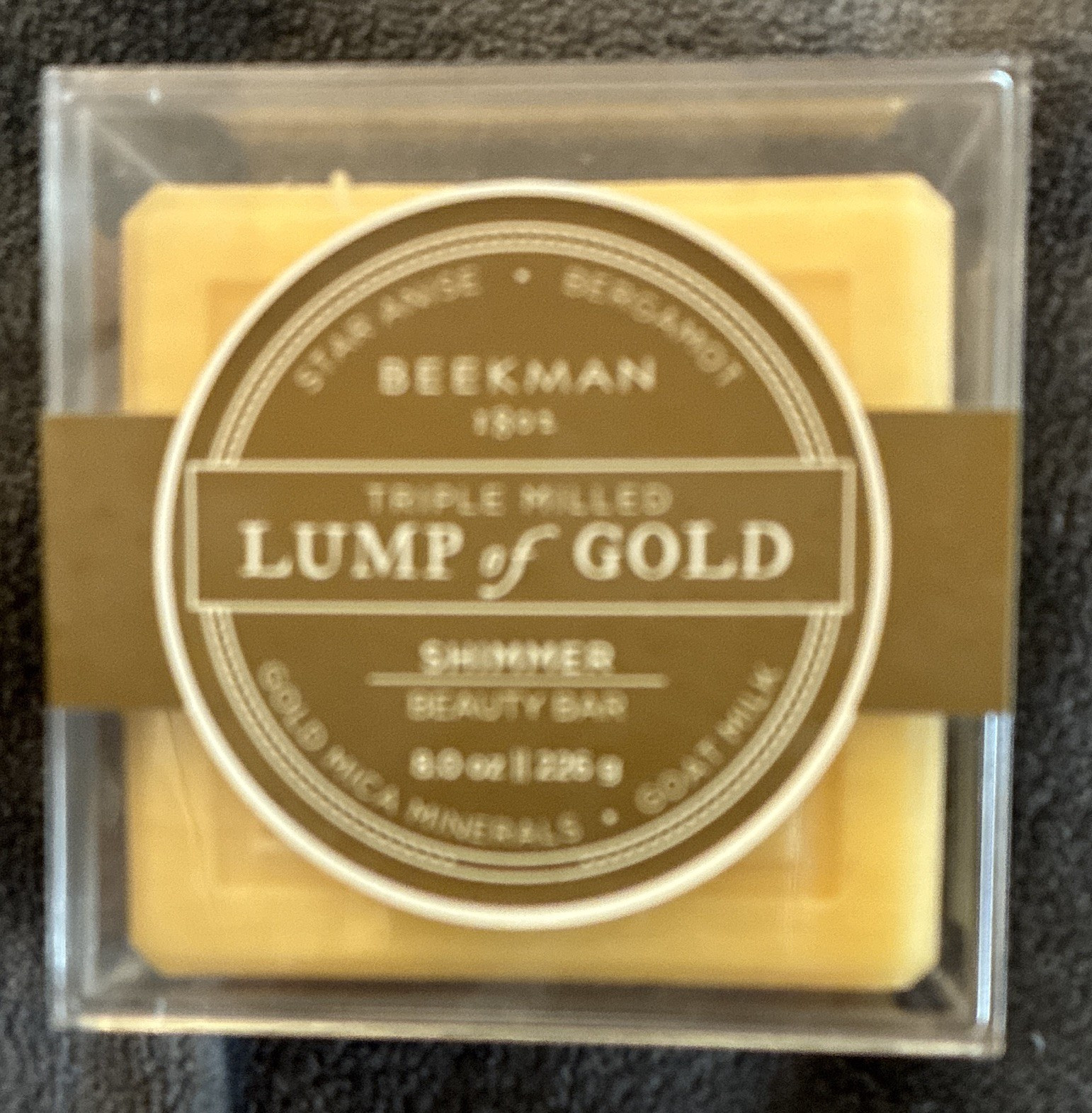 Beekman 1802 Triple Milled Lump of Gold Shimmer Beauty Bar Soap 8 oz