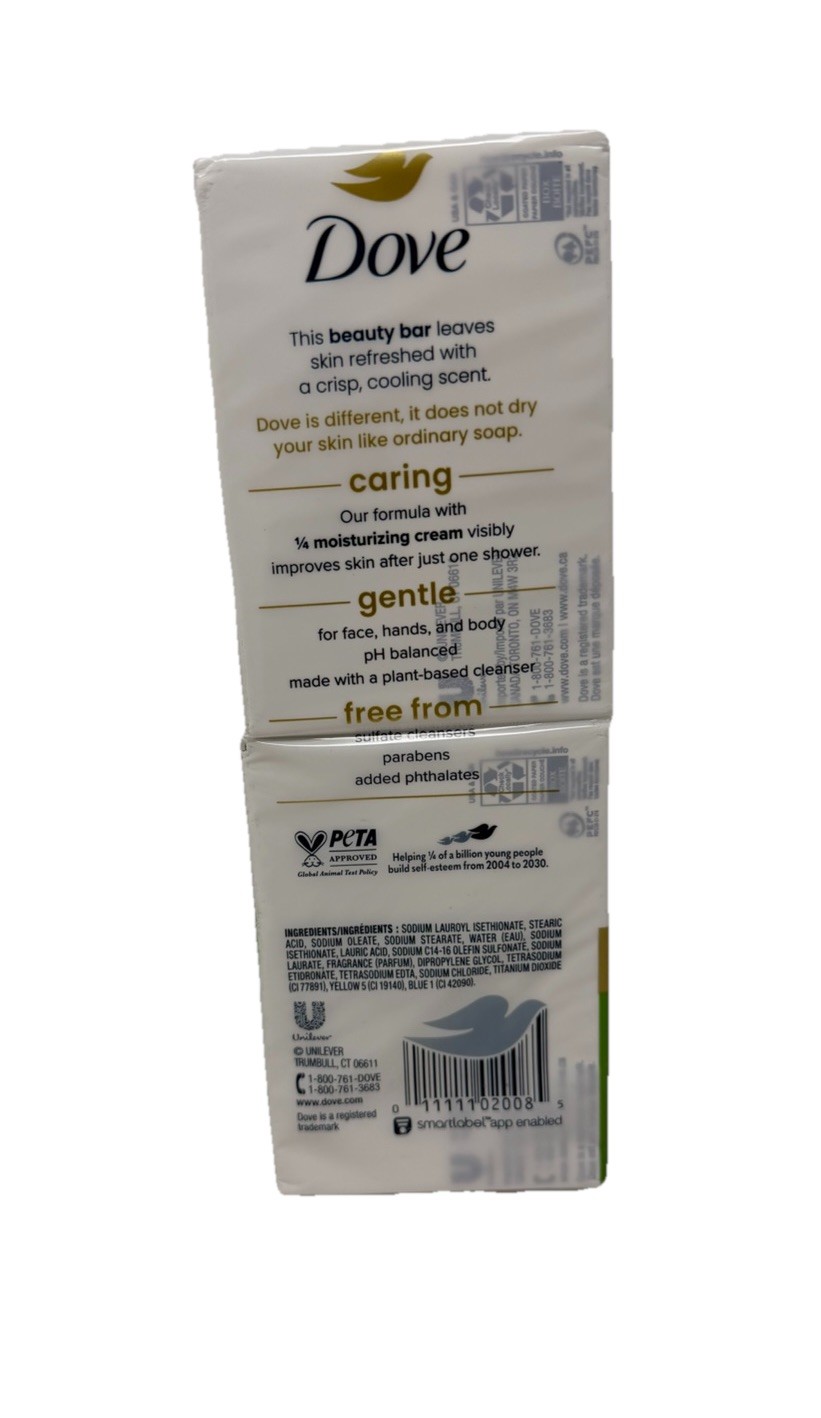 Dove Skin Care Beauty Bar For Softer Skin Cucumber and Green Tea More 14 Pack