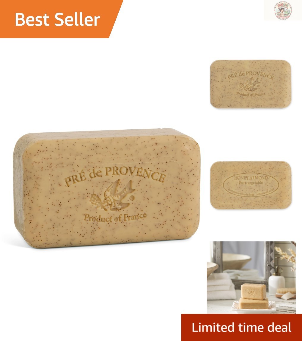 Artisanal Honey Almond Shea Butter Soap Bar – Luxurious 5.3 Ounce Indulgence