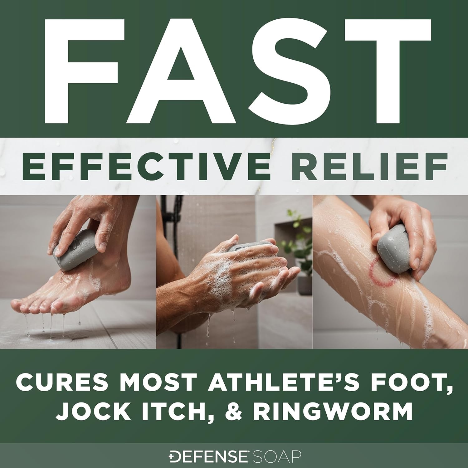 Defense Antifungal Bar Soap – Medicated Treatment for Athlete’s Foot & Jock Itch