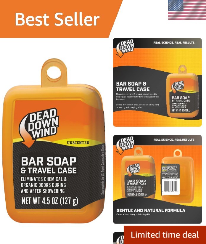 Unscented Biodegradable Bar Soap with Travel Case – Ideal for Outdoor Adventures