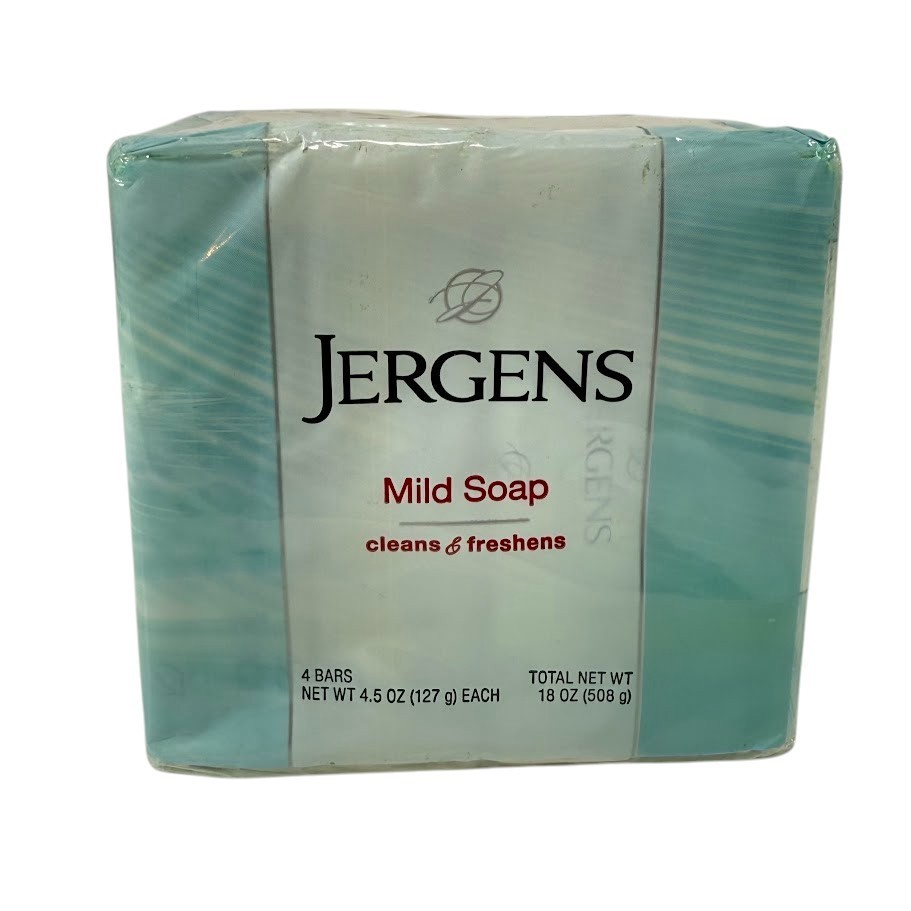 Jergens Mild Bar Soap Cleans Gentle 1 pack 4 Bars 4.5oz Discontinued Original