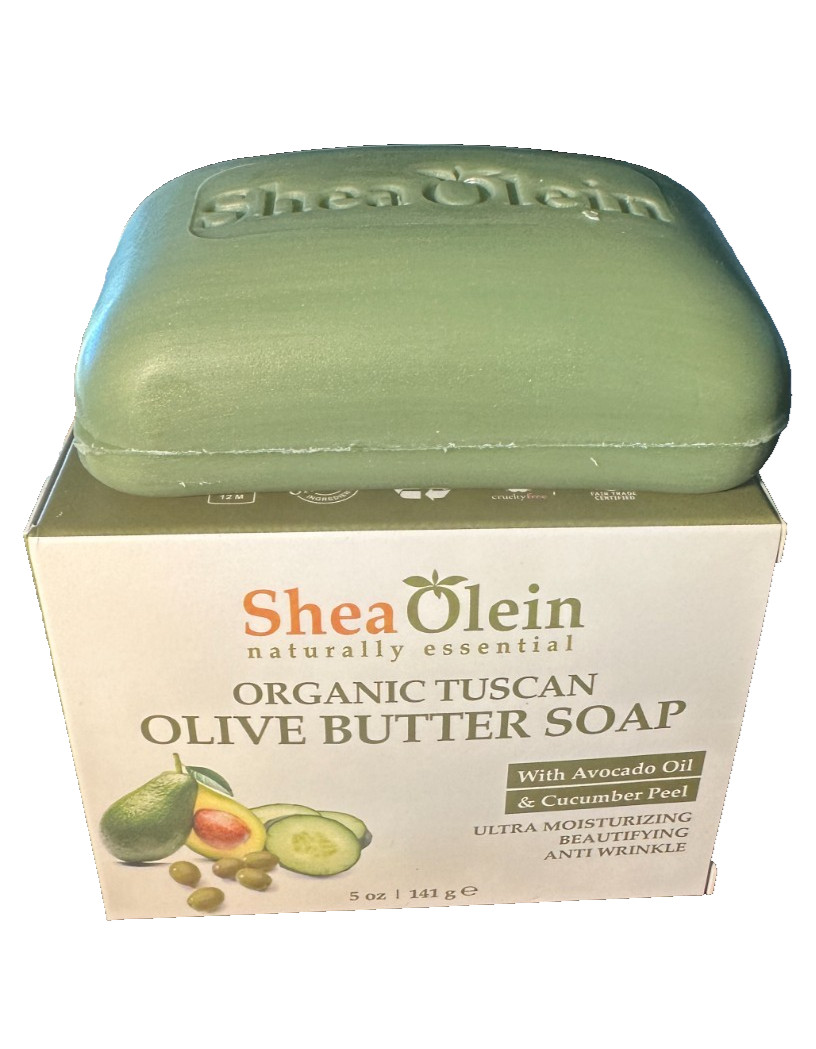 Shea Olein Organic Tuscan Olive Butter Soap & Avocado Oil & Cucumber Peel 6bars