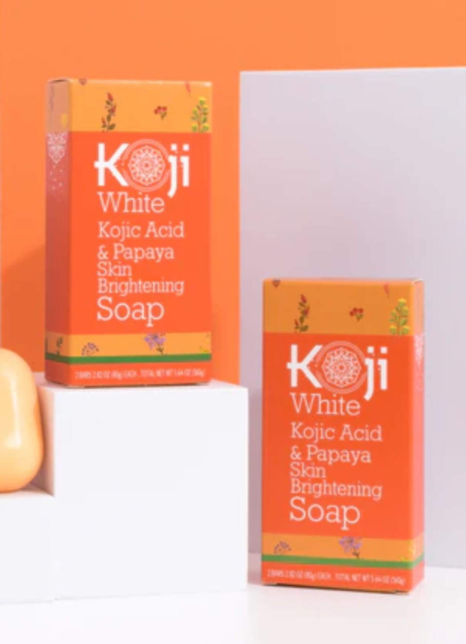 Lot Of 2 Kojic Acid & Papaya Skin Brightening Soap Exfoliating Facial Bar New