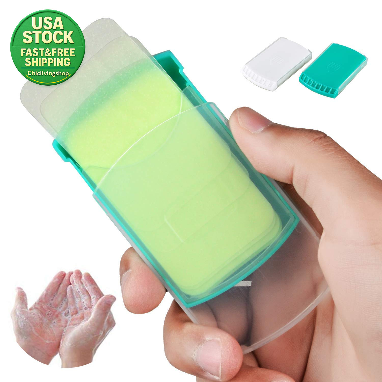 Hand Washing Soap Sheets 100 Sheets Biodegradable Portable Outdoor Camping