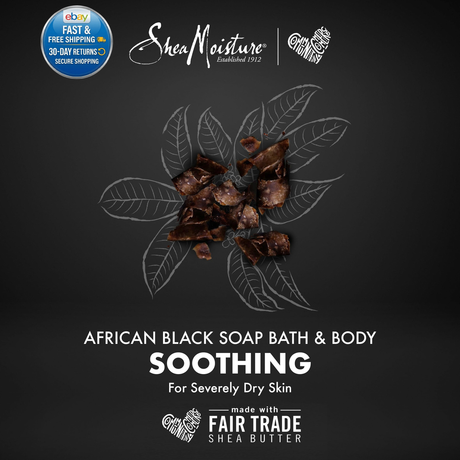 Bar Soap for Troubled Skin African 8 Ounce (Pack of 1), Black