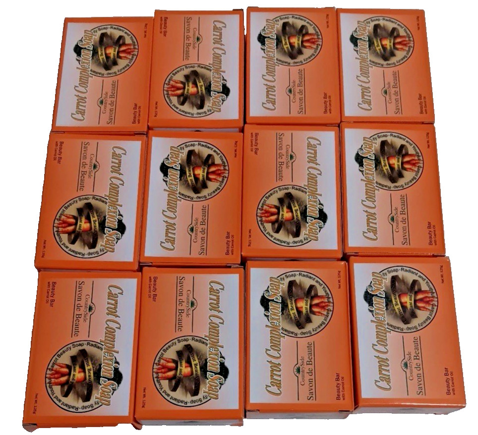 Carrot Complexion Soap pack of 12 Beauty soap orange color $23.75 for the