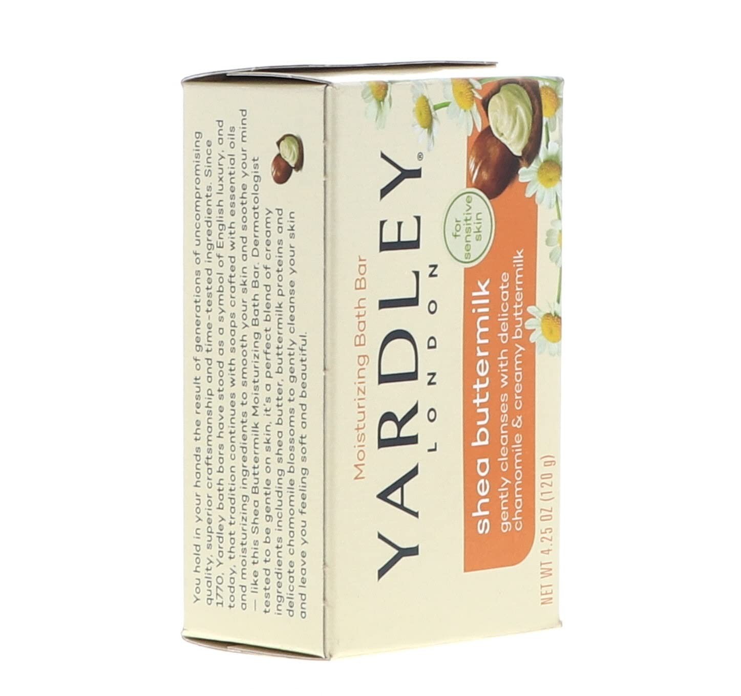 4 Pack Yardley London Soap Bars Sensitive Skin Shea Buttermilk 4 Oz Each