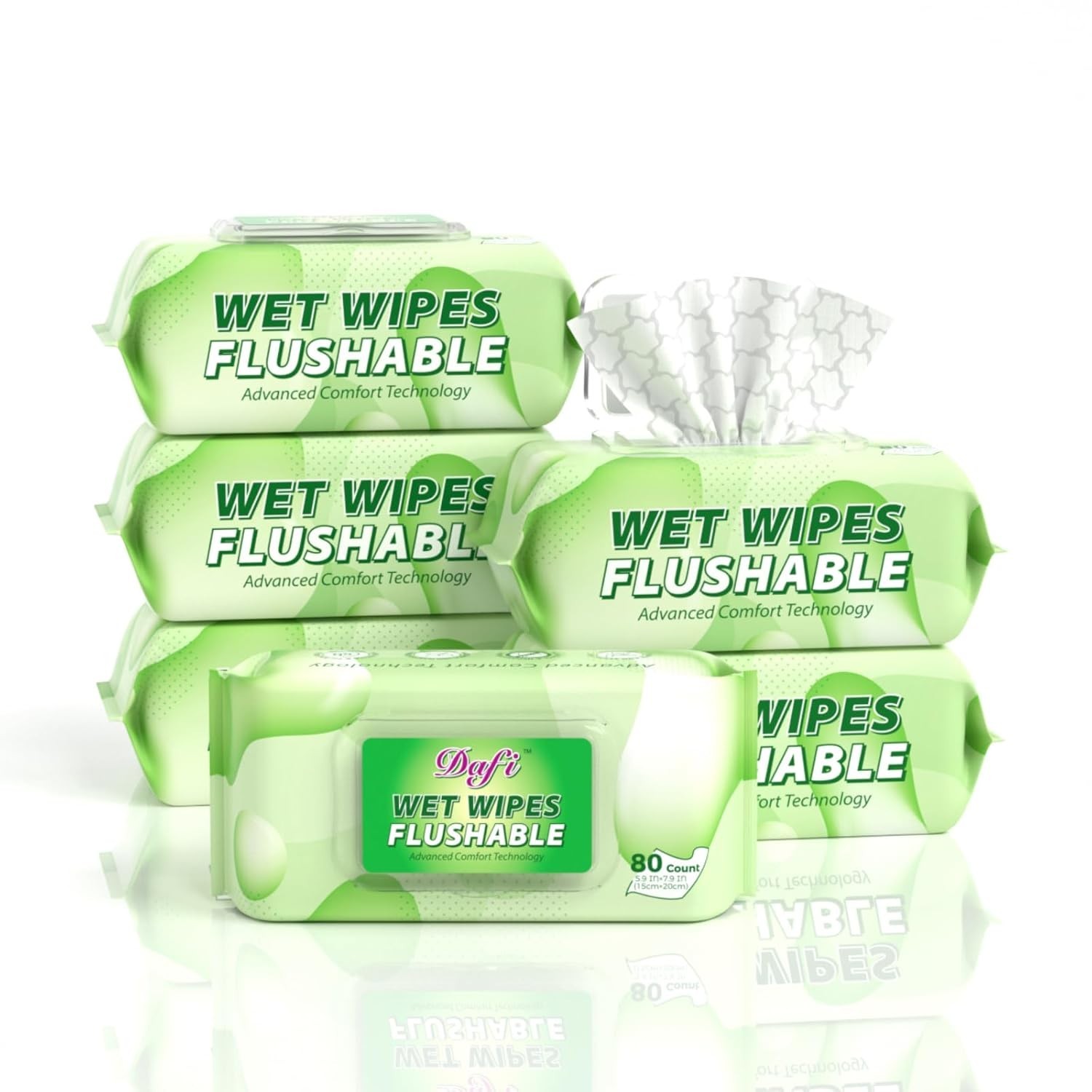 Eco-Friendly Flushable Wipes – 480 Count & 100% Plant-Based for Sensitive Skin