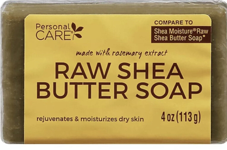 SHIP N 24HR-Raw Shea Butter and Rosemary Bar Soap for Dry Skin and Blemishes-NEW
