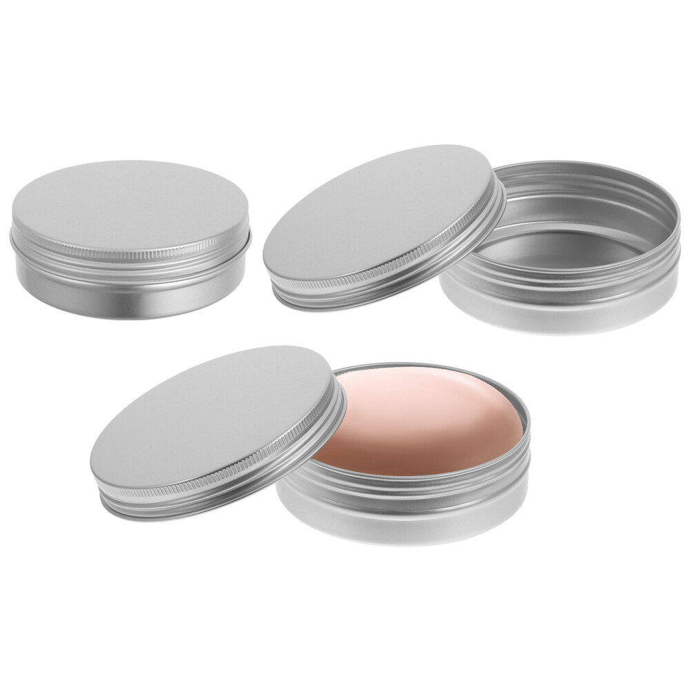 3Pcs Soap Boxes Sink Cases with Lid Soap Trays Housewarming Gifts (Silver)