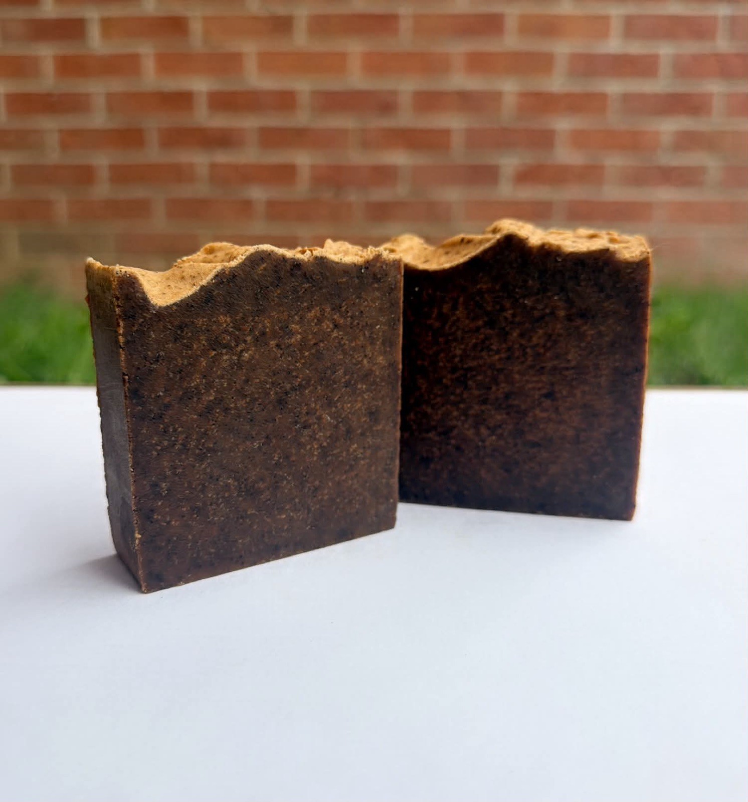 1 Bar Unscented Turmeric & Coffee Scrub Beef Tallow & Goat Milk Soap