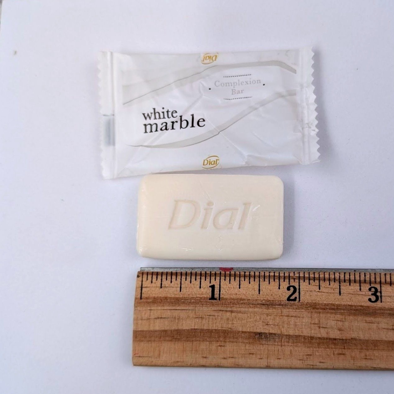 Dial White Marble Complexion Bar Soap Hypoallergenic Bulk 100 Count Travel Size