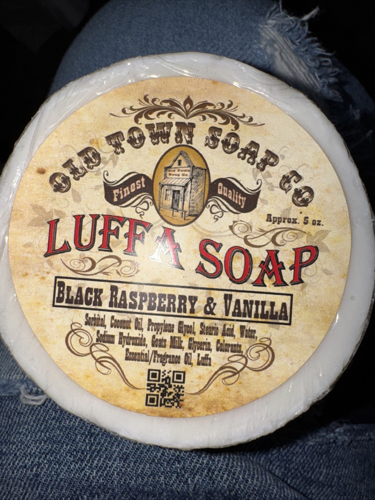 Old Town Soap Co. Luffa Soap One 5 Oz Handmade Bar From Natural Ingredients