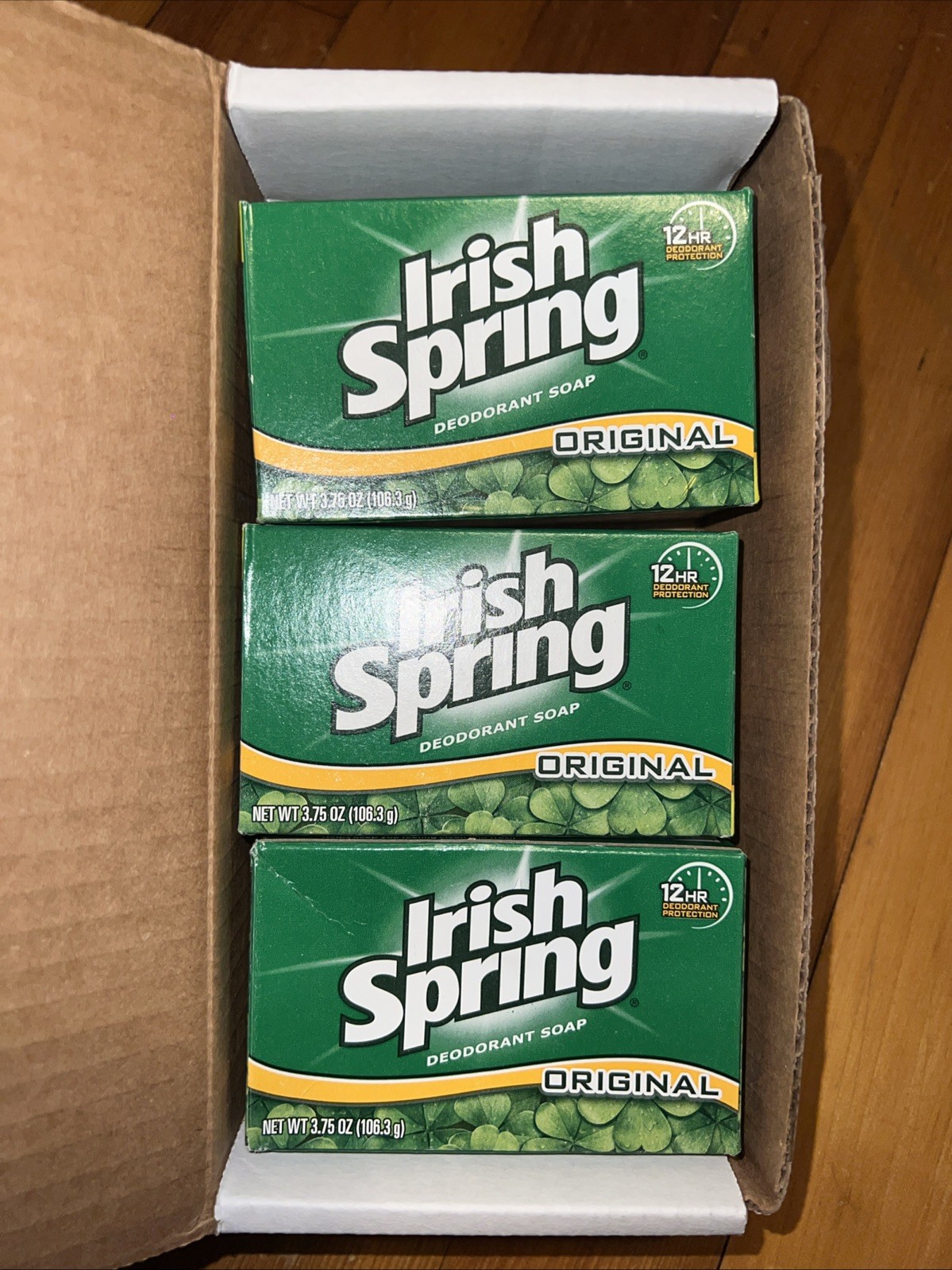 Irish Spring Original Deodorant Soap Bar, Original Scent, 3.7 oz Green