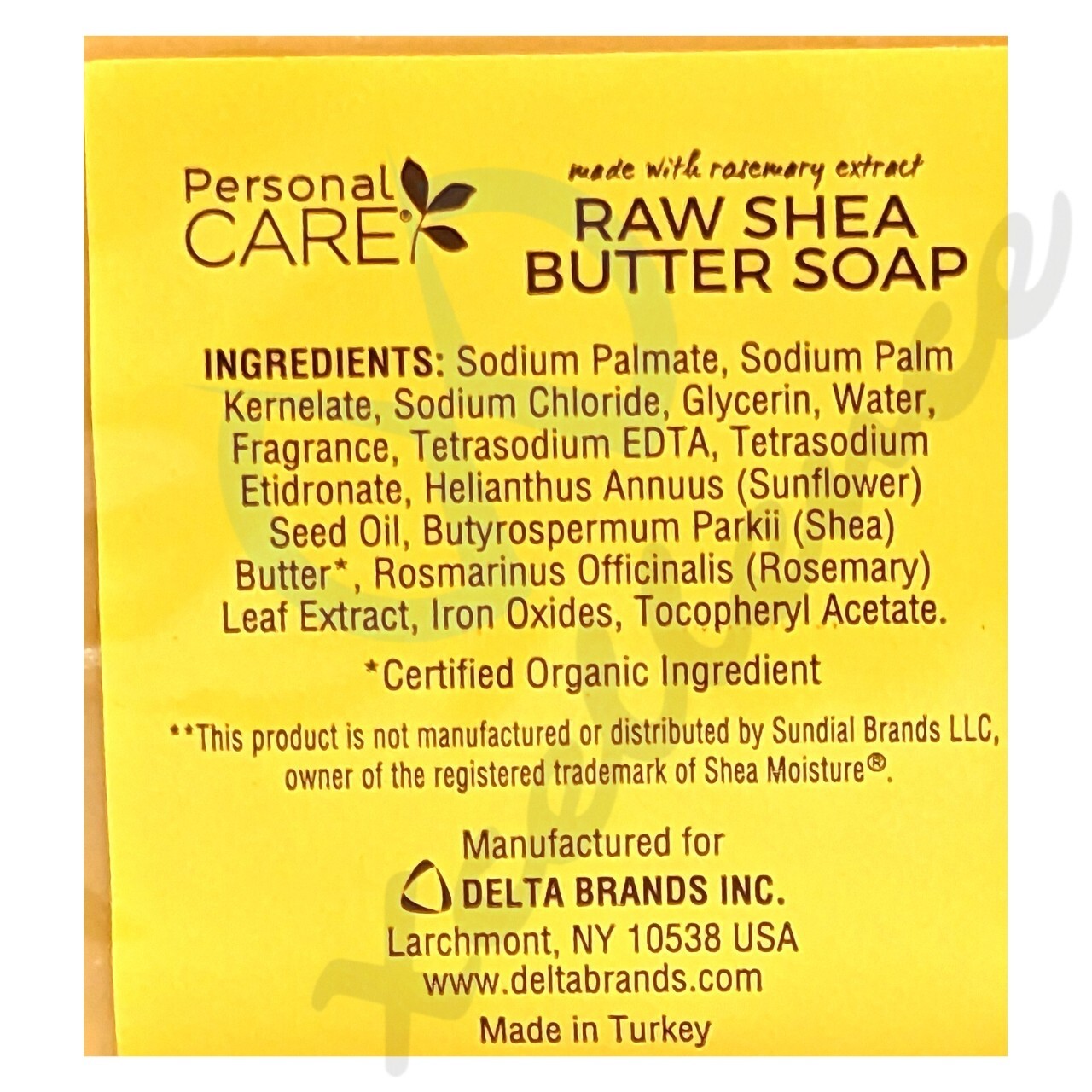 Raw Shea Butter Bar Soap by Personal Care, Gently Moisturizes Skin, 5 Packs