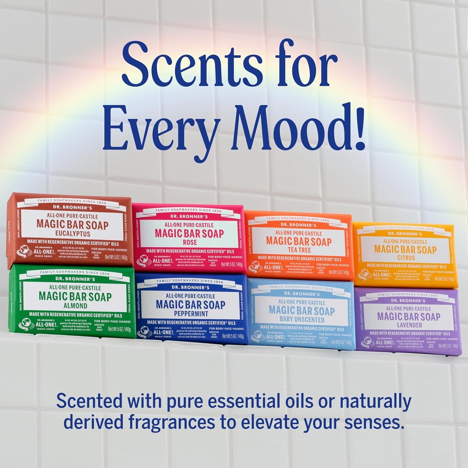 Eco-Friendly Magic Bar Soap – 2 Pack, 5 Oz Pure-Castile with Tea Tree