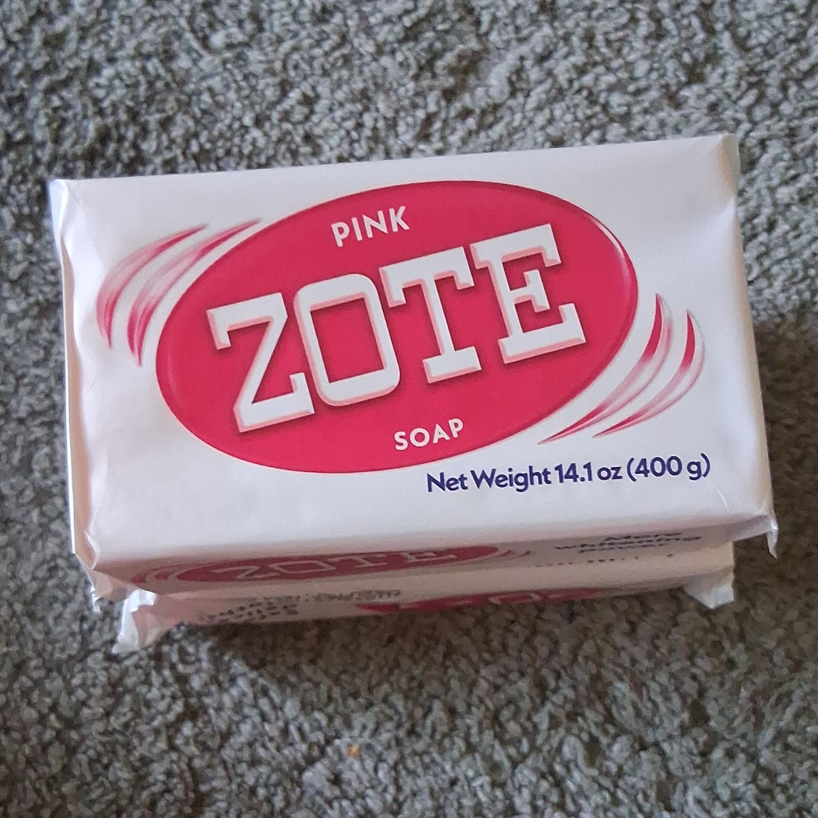 Zote Pink Body Bar Soap 14.1 oz (400 g) Rectangular for Body & Hands