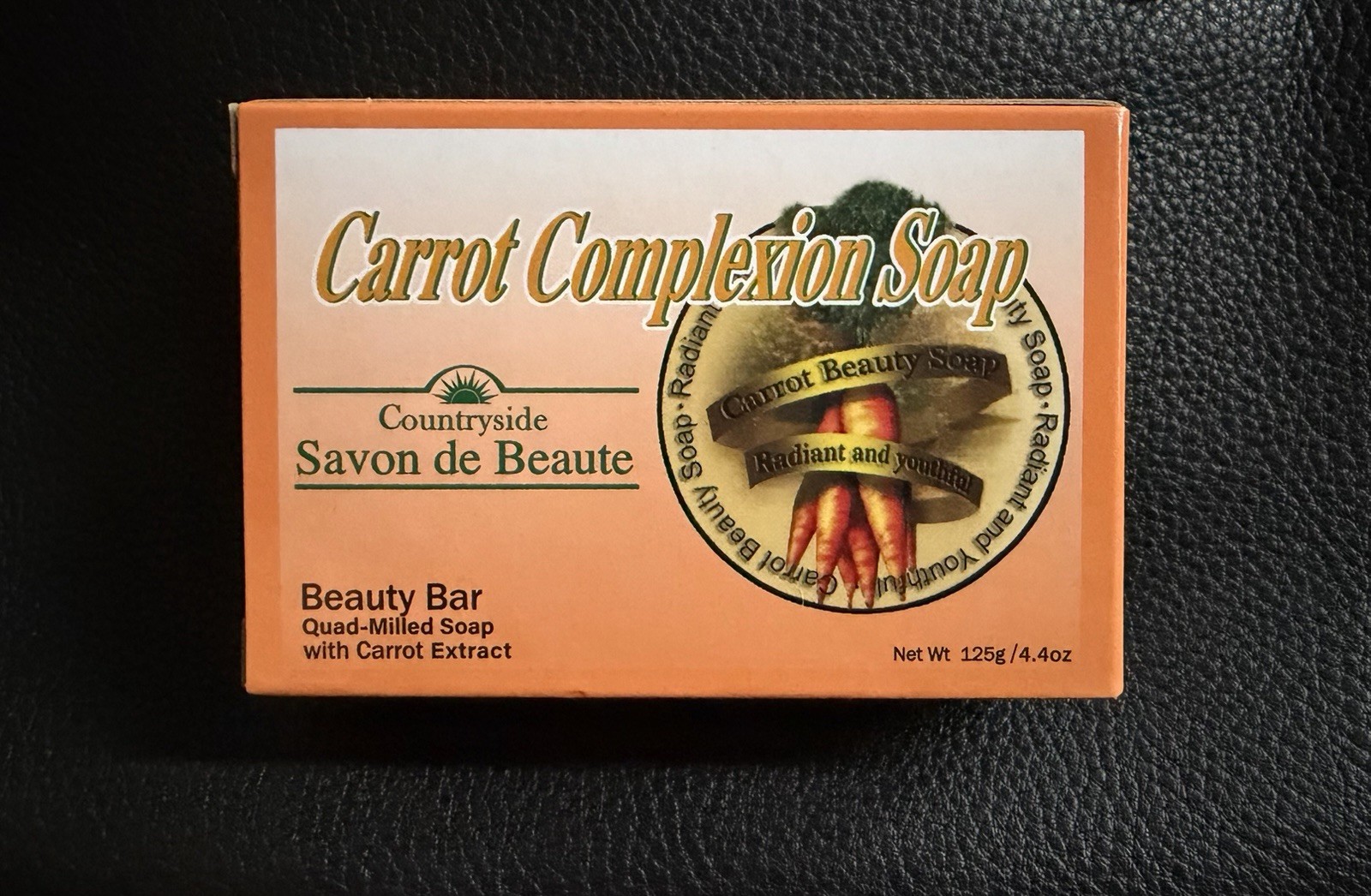 Carrot Complexion Quad-Milled Beauty Bar with Carrot Extract 125g, 3 Pcs