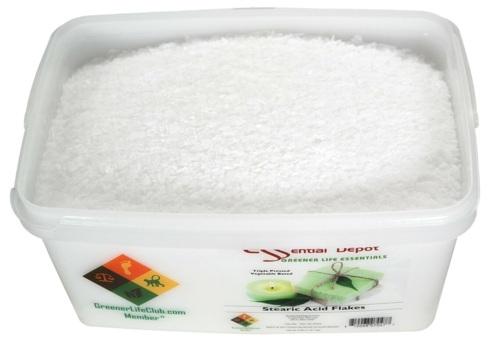 Stearic Acid – Vegetable Based – 4lb – Greener Life Club Box