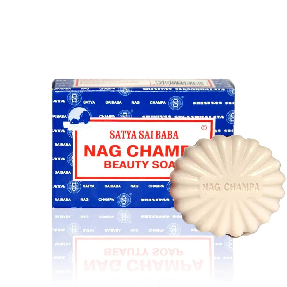 Satya Nag Champa Natural Soap Bar, Rich Lather & Softening 5oz (150g)