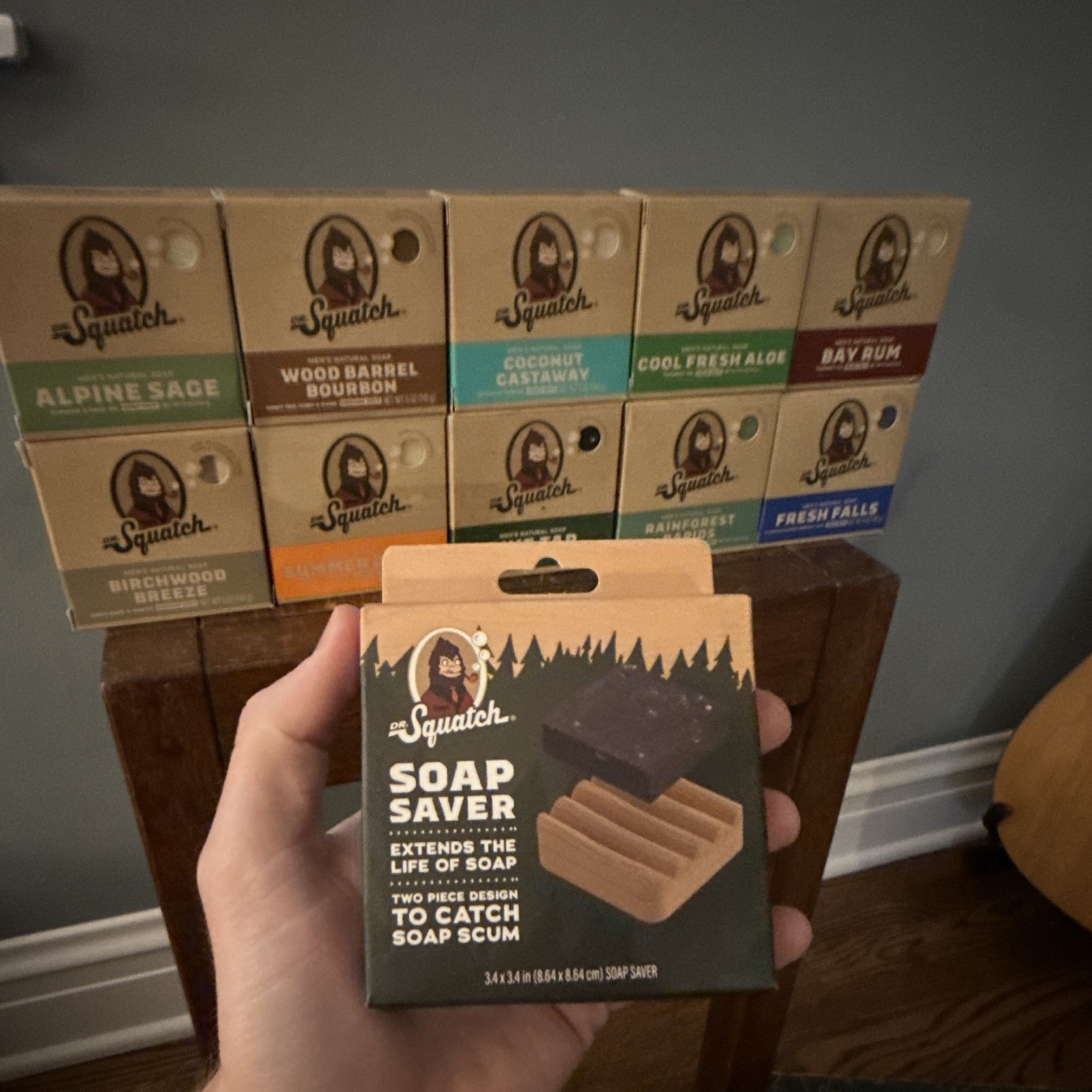 Dr. Squatch Men’s All Natural Soap Bars 10 Pack Variety & Soap Saver