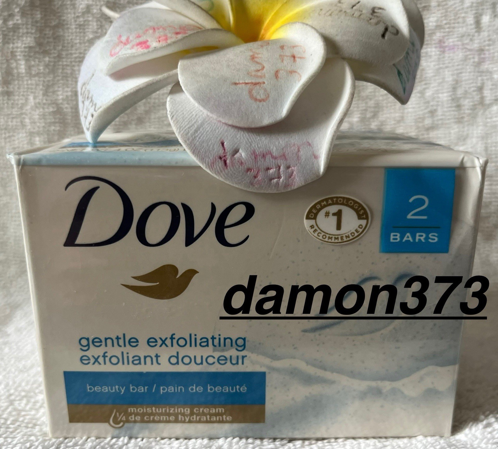 DOVE**GENTLE EXFOLIATING**Beauty Bar (2 BARS)~~4 OZ/113g EACH~~BRAND NEW/SEALED
