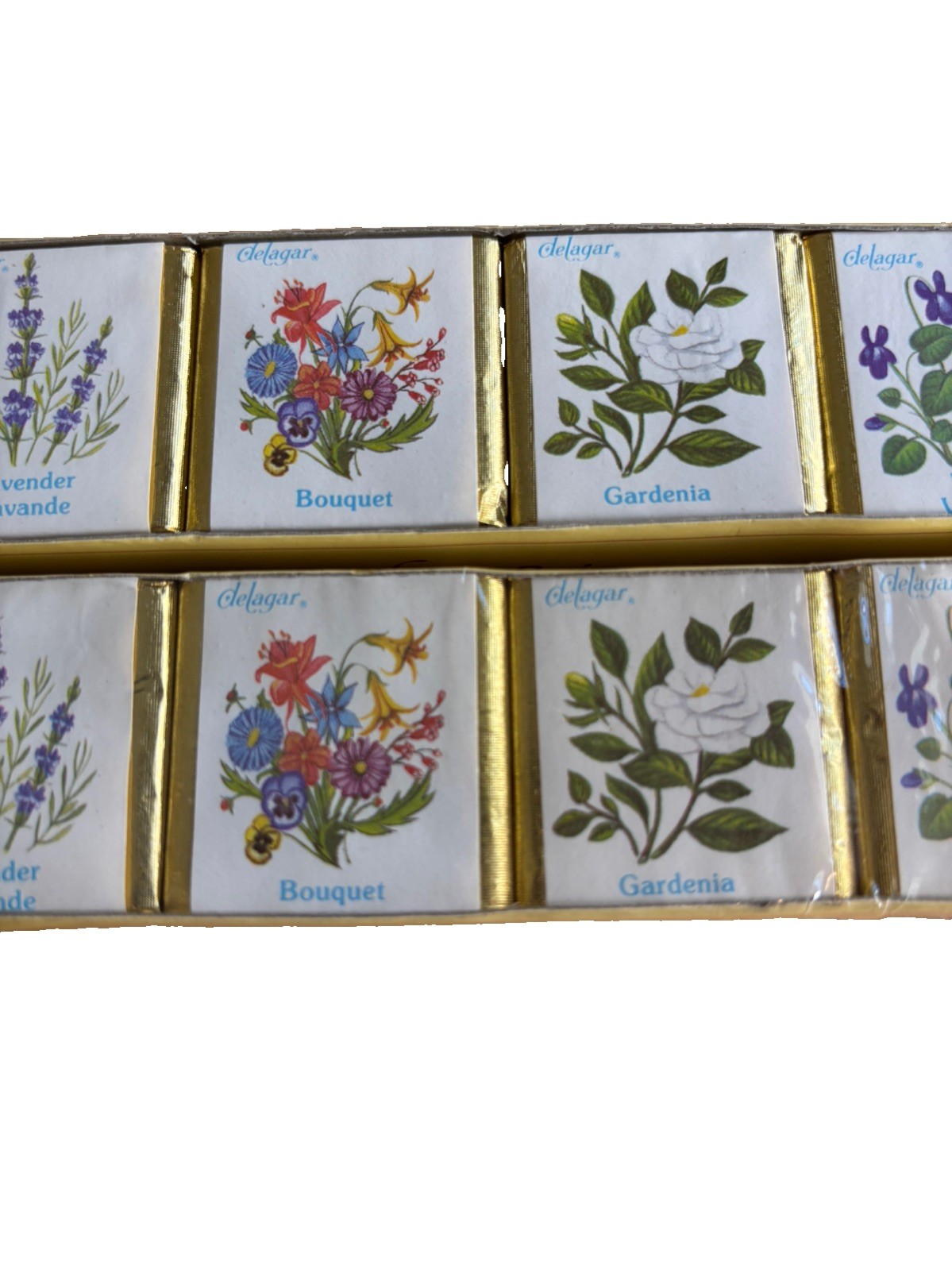 Delagar English Bath Cubes Made in England Set of 6 Floral Scents 9 oz Lot of 2