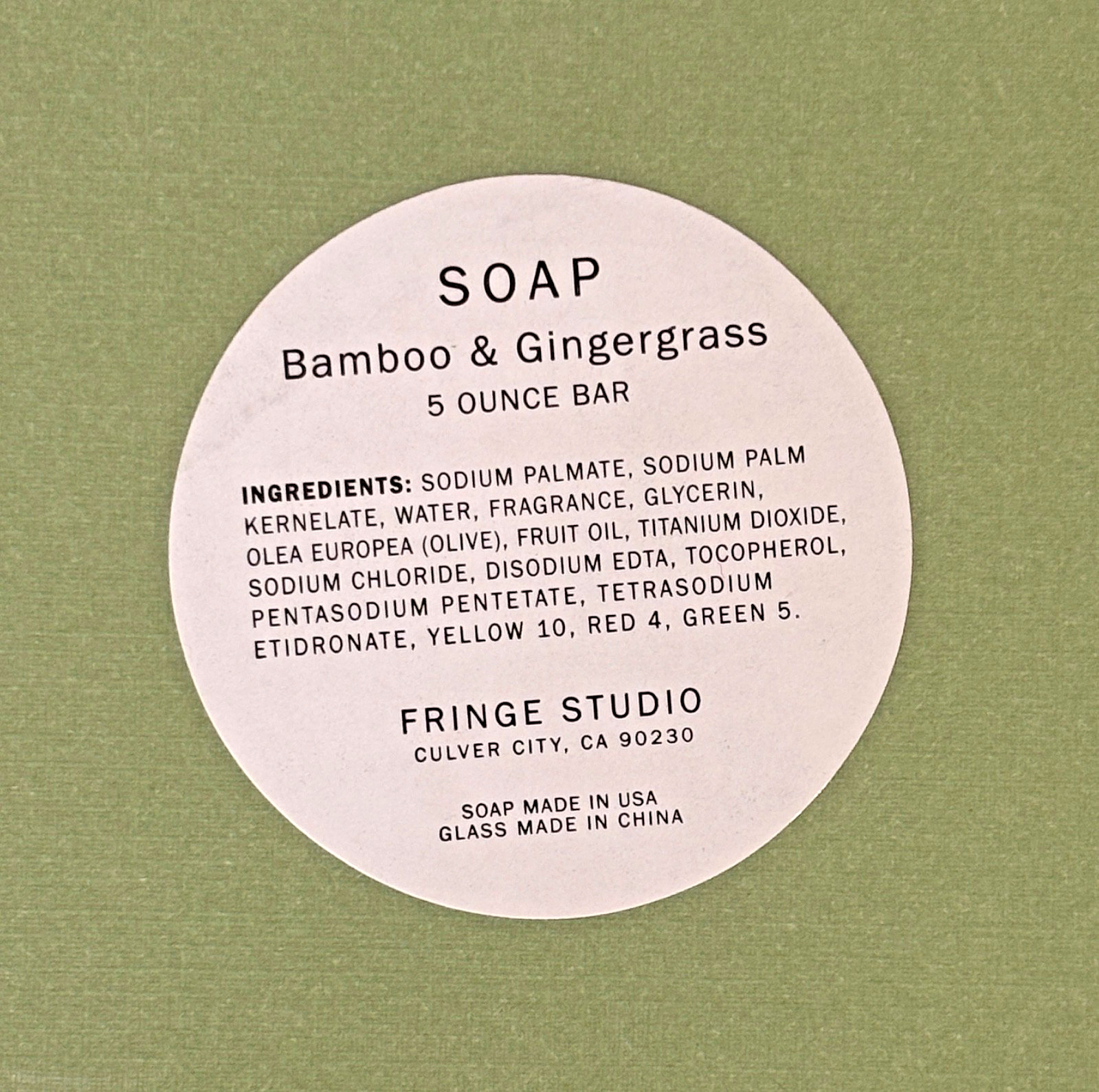 Fringe Studio Tray & Soap L Monogram Milled Scented 5 oz Bar Glass Dish Gift NEW