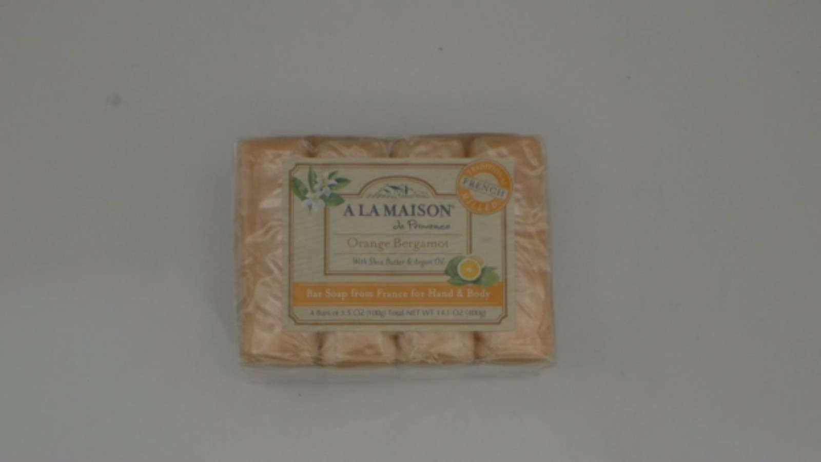 4x A LA MAISON Orange Bergamot Bar Soap – Triple French Milled Natural Moisturiz
