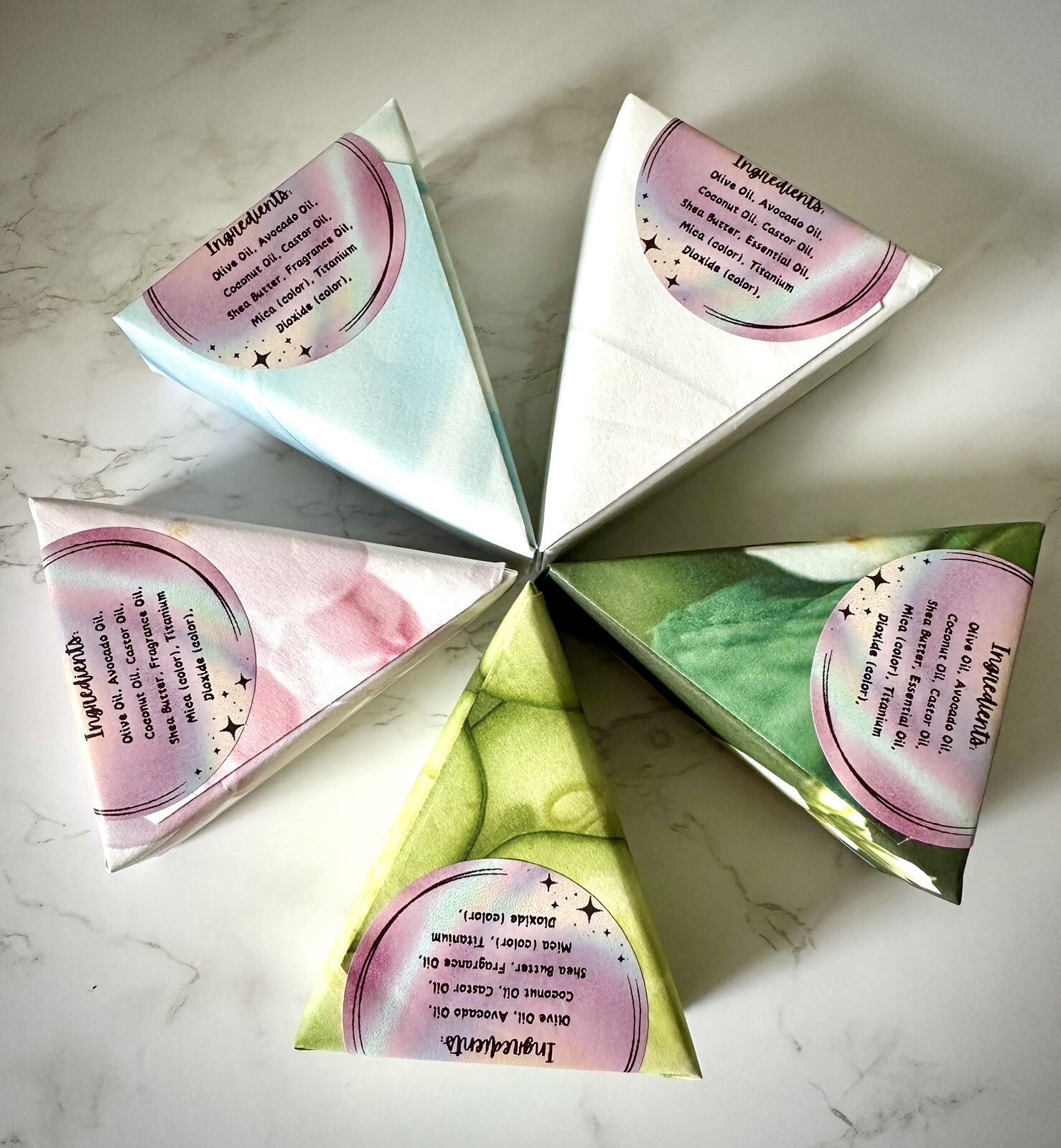 Handmade All Natural Soap 5pc. Gift Organic Unique Holiday birthday Shower 2.5oz