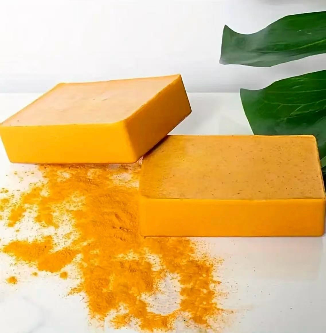 2-Pack Turmeric Glow Soap Bar – Lemon & Kojic Acid, Removing Dark Spots