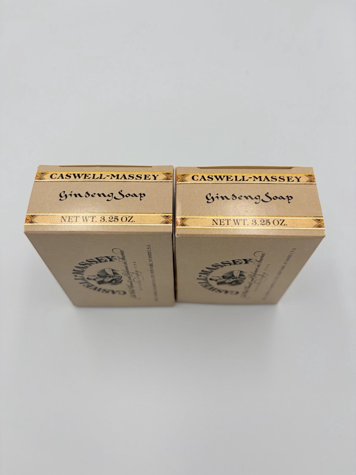 Caswell Massey Ginseng Soap Bar 3.25 Oz Vintage Lot of 2