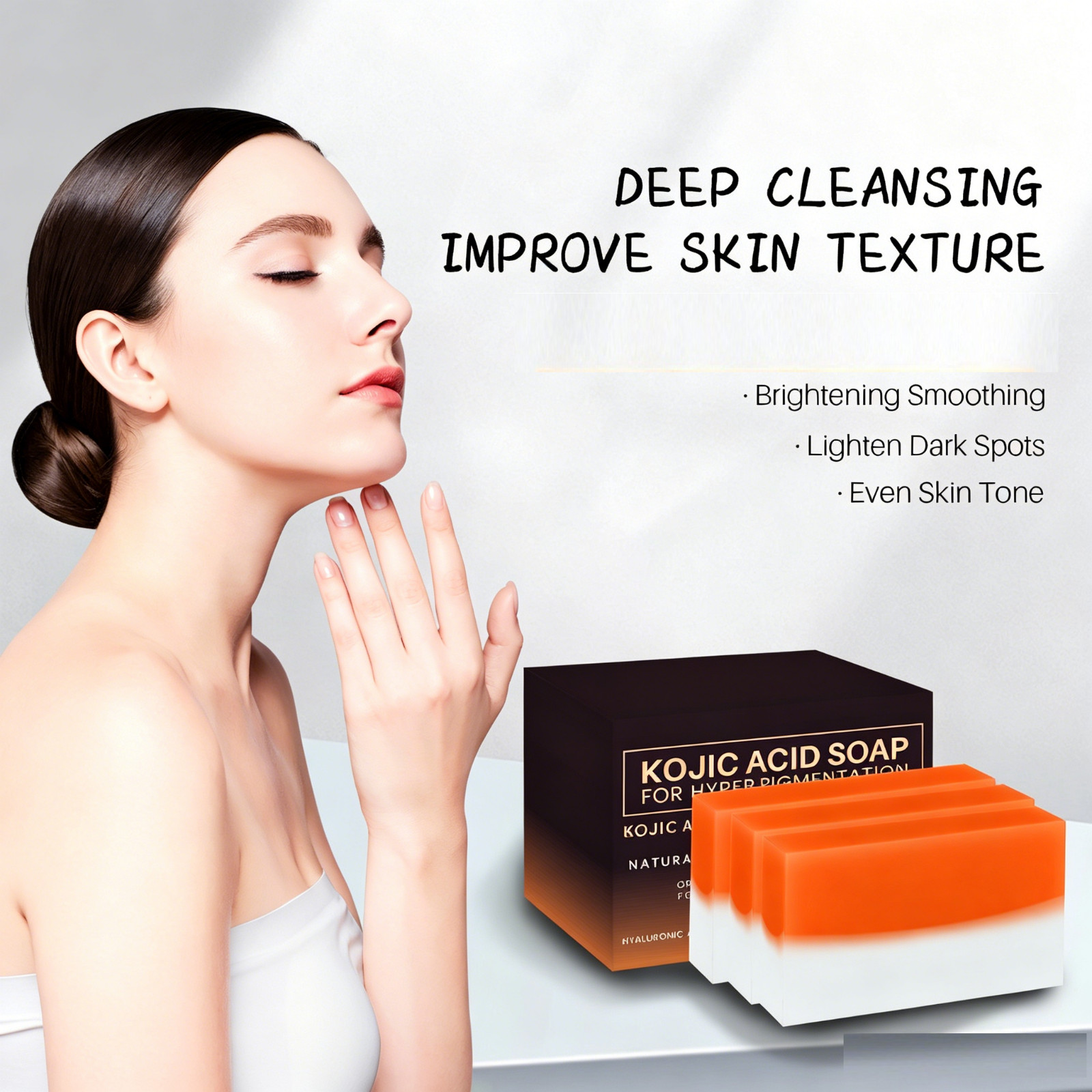 3 Pack Kojic Acid Soap Brightening Spot Cleansing Body Facial Skin Care Soap