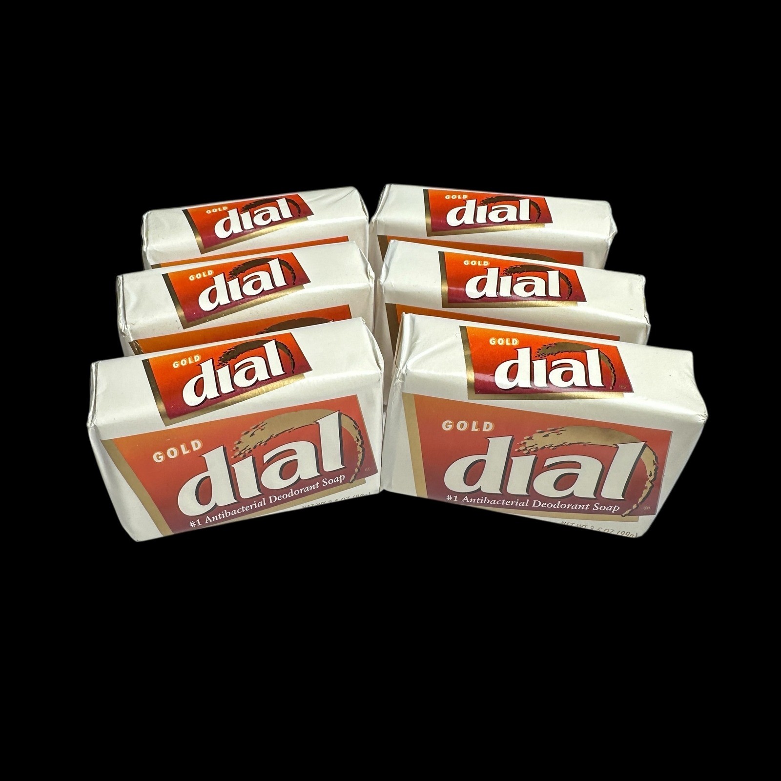 Vintage Dial Gold Antibacterial Deodorant Soap 3.5oz Bars Lot of 6 Made in USA