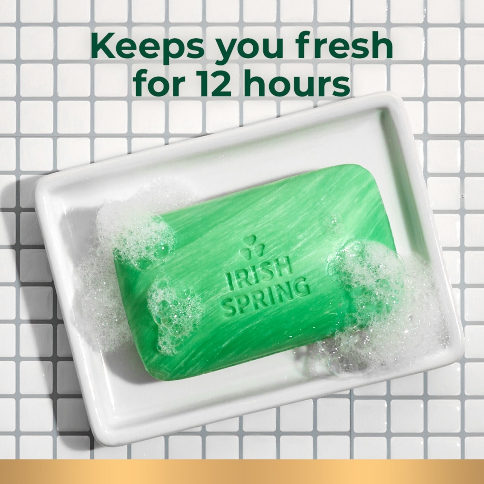 Irish Spring Bar Soap for Men, Original Clean Mens Bar Soap, 12 Pack, 3.7 Oz Soa