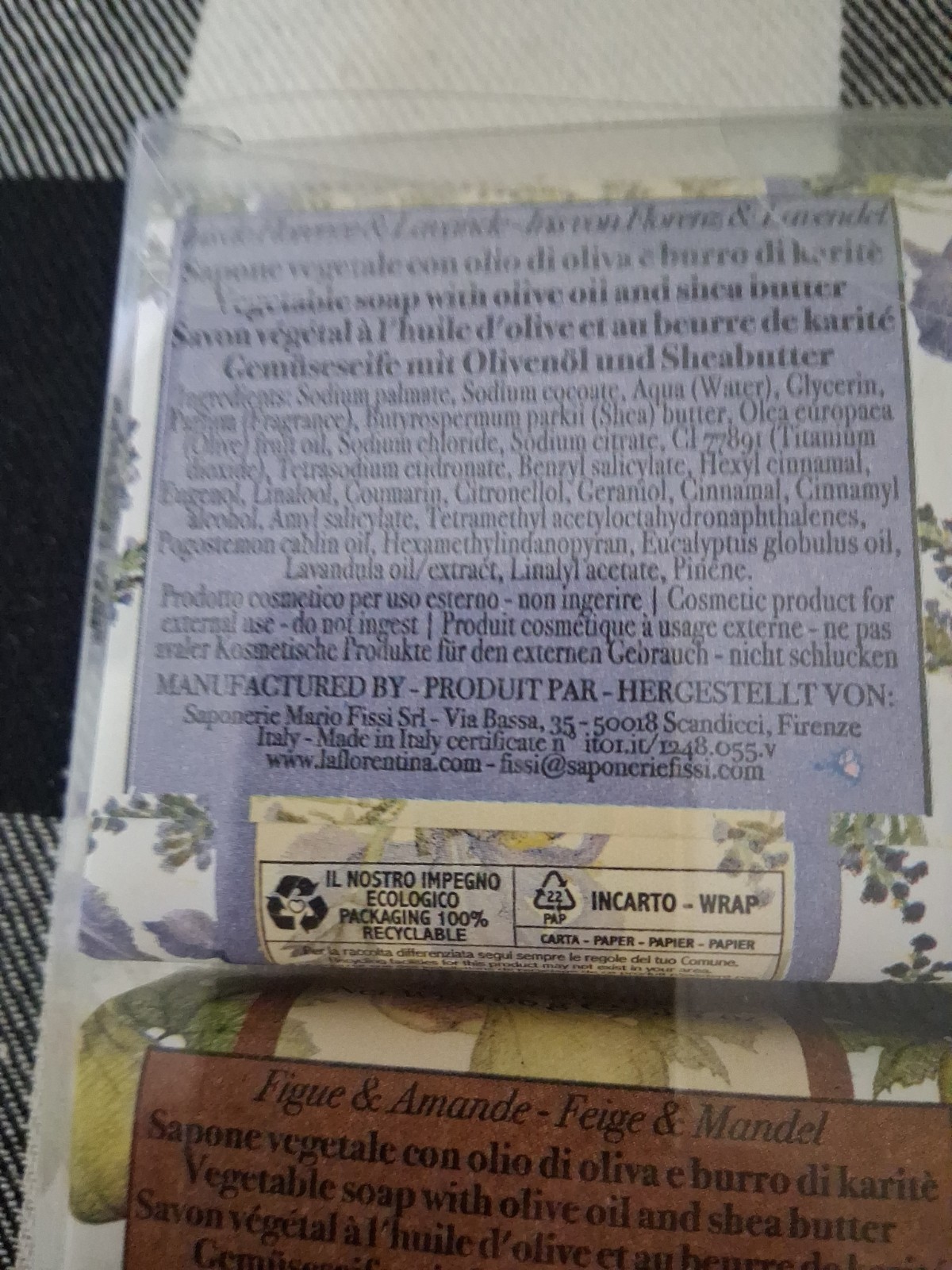 La Florentina Italian Luxury Bar Soap 6pack Lavender Pomegranate Fig Lemon &more