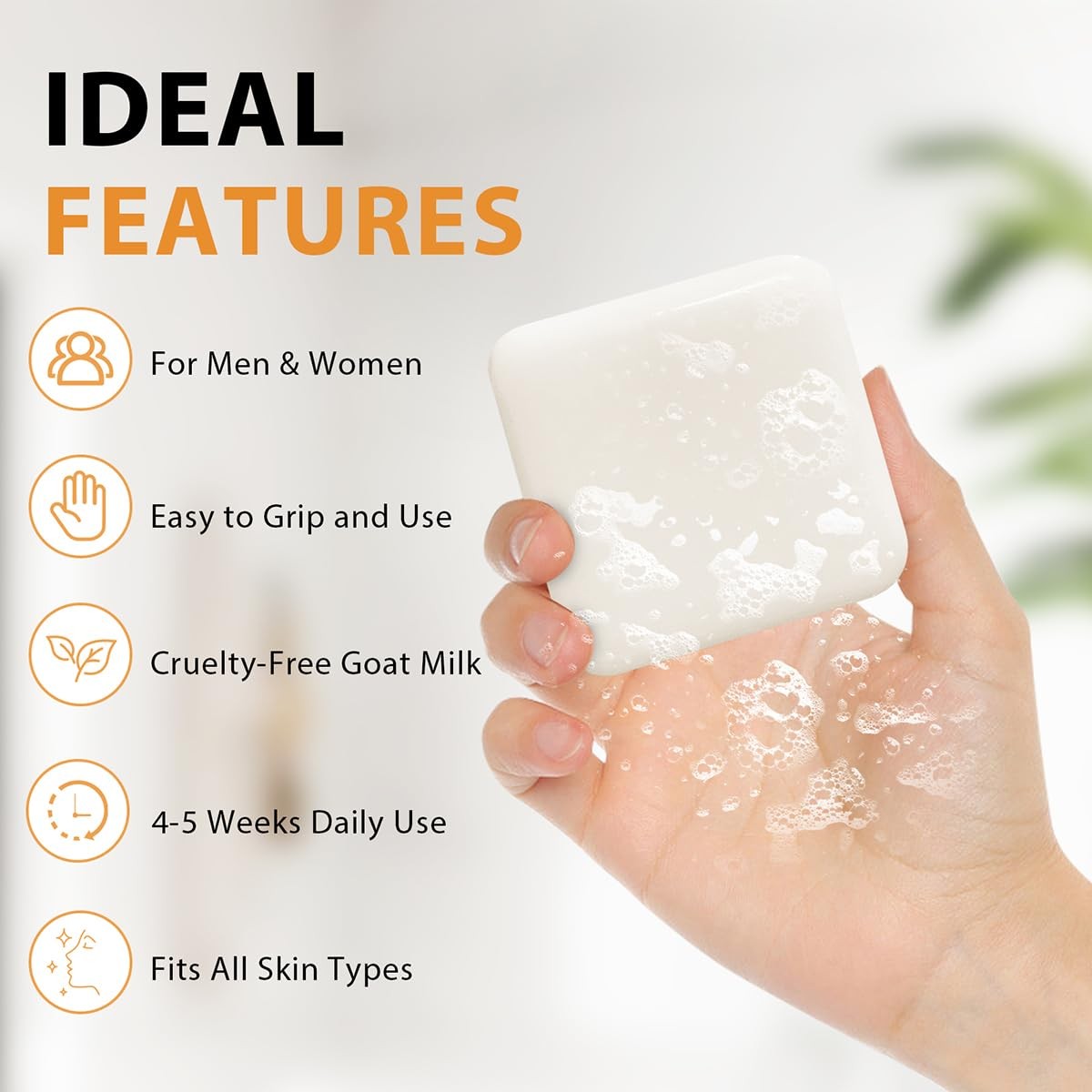 Goat Milk Soap Bar 3 Packs – Natural Moisturizing Soap Bar for Men All Skin T…