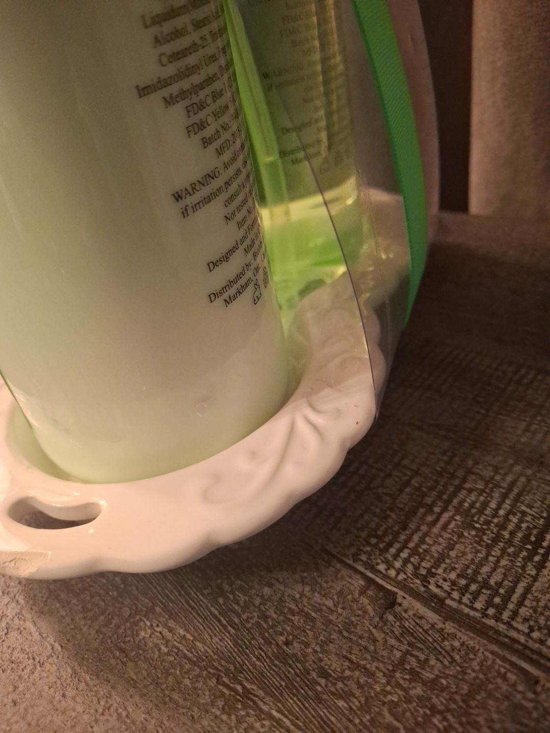 New LIME ZEST 16.9oz ea Hand Soap & Lotion With White Porceline Tray