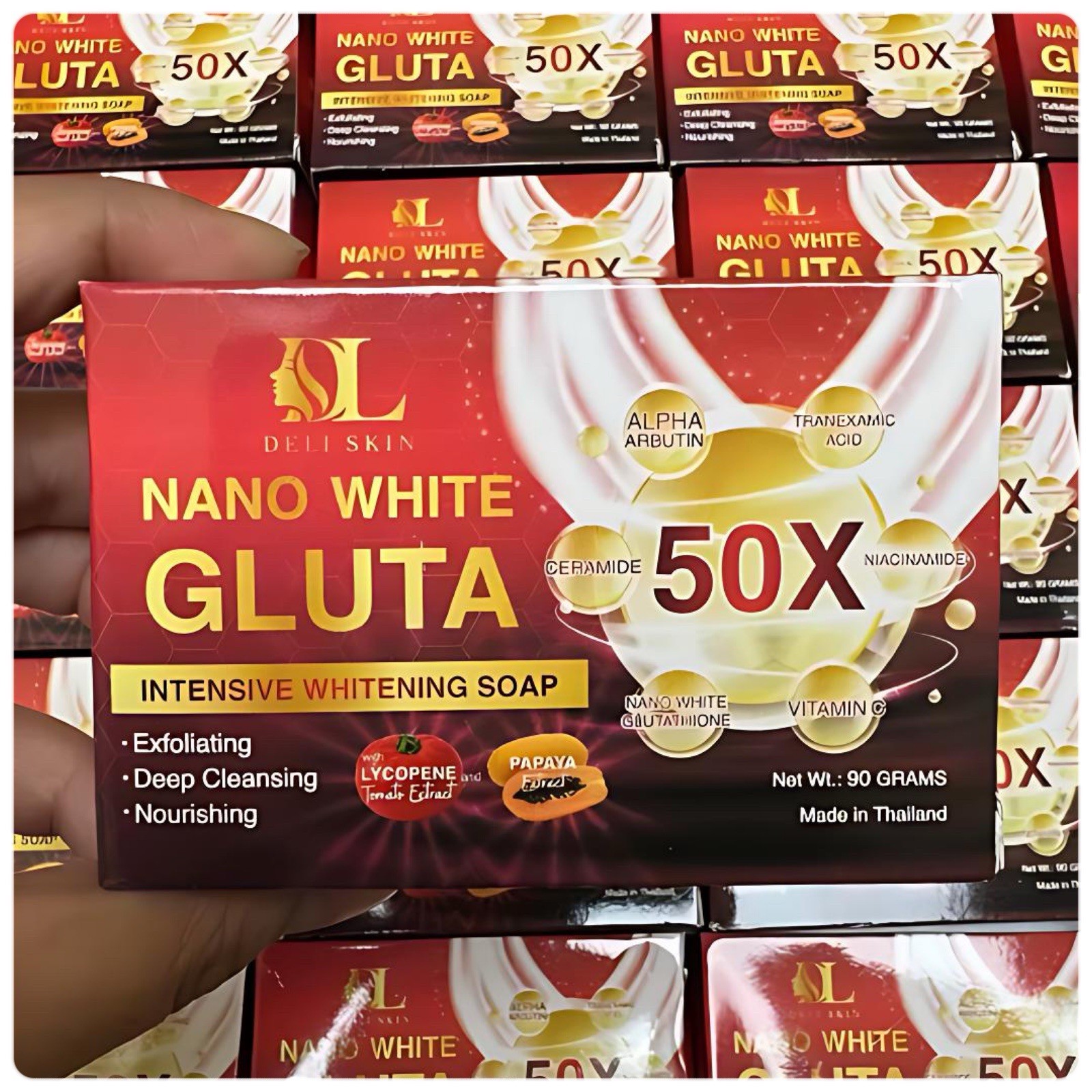 Deli Skin Nano White Gluta Intensive Whitening Soap 50x