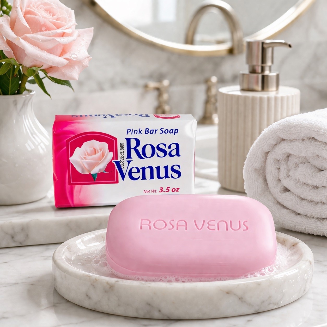 Rosa Venus Pink Soap- 3.5oz 2-piece pack