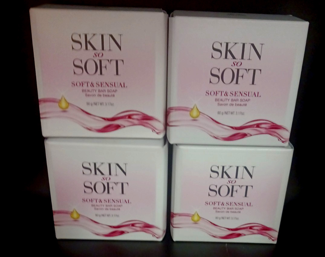 Lot Of 4 Avon Skin So Soft soft and sensual bathing bar soap 3.17 oz