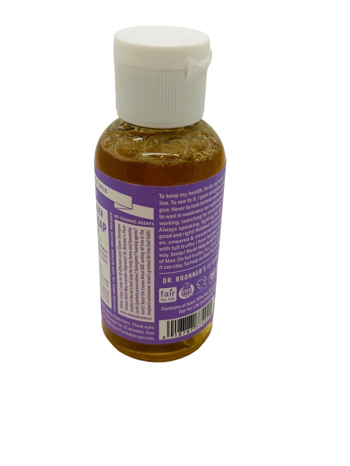 Dr. Bronner’s Magic Soaps: Lavender Pure Castile Soap,18-in-1 Hemp 2 fl. oz.