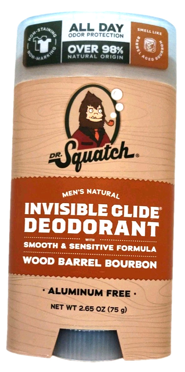 Dr. Squatch Duo Wooden Barrel Soap 5 0z and Invisible Glide Deodorant 2.65 Oz